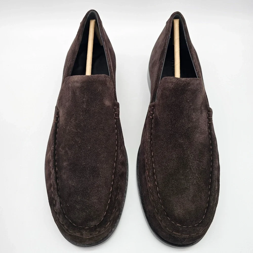 Vince Men's‎ Miles Suede Moccasin-style Loafer Slip on Shoes Cocoa Brown 10 M